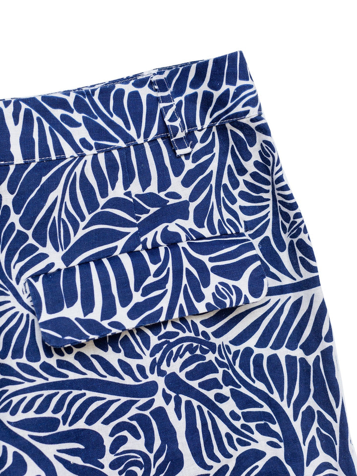 Erin Shorts Navy Frond