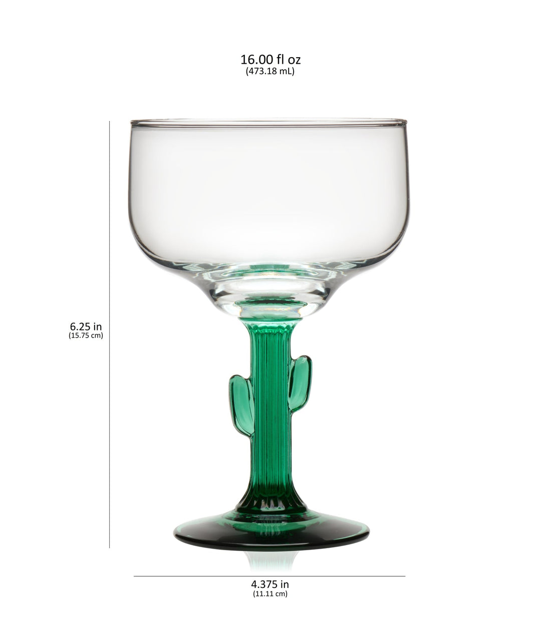 Cactus Stem Margarita Glass