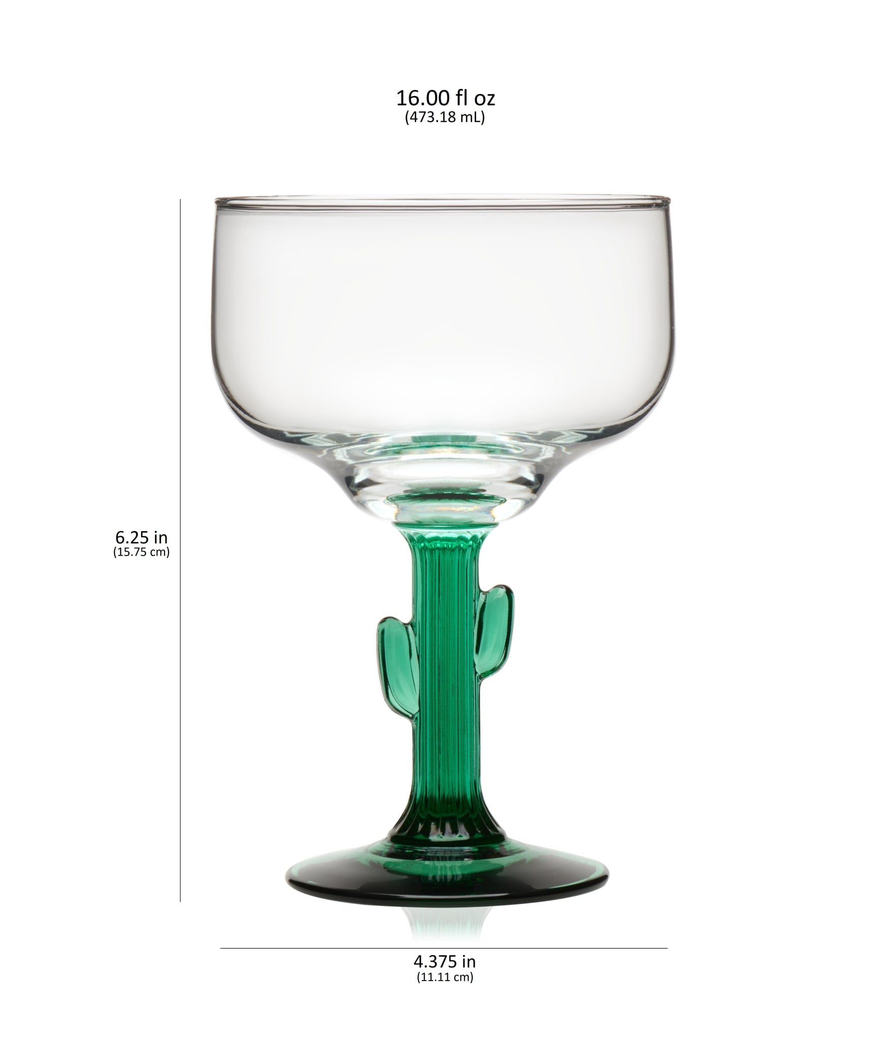 Cactus Stem Margarita Glass