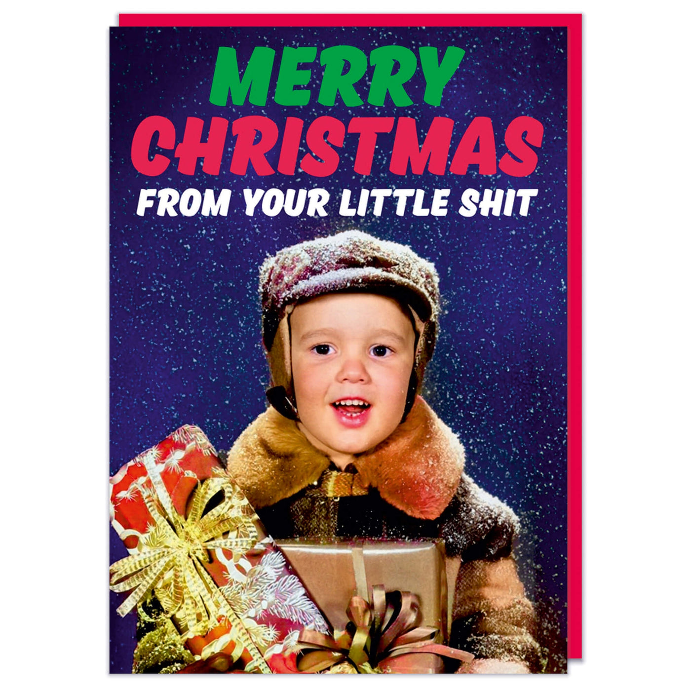 Merry Christmas From Your Little Sh*T Boy Holiday Card