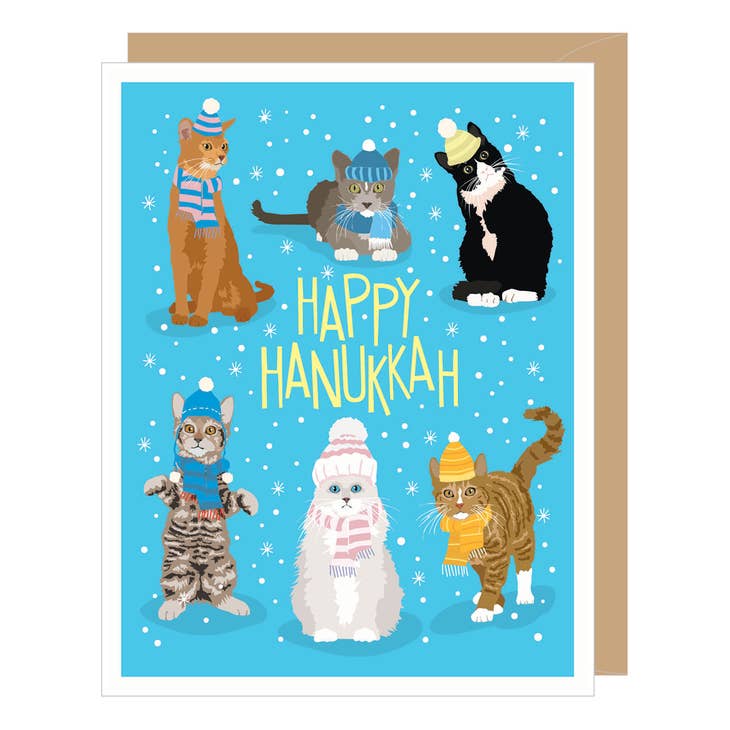 Hanukkah Cats Holiday Card - Box of 8
