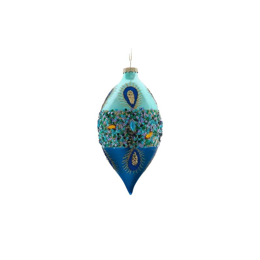 Peacock Drop Ornament