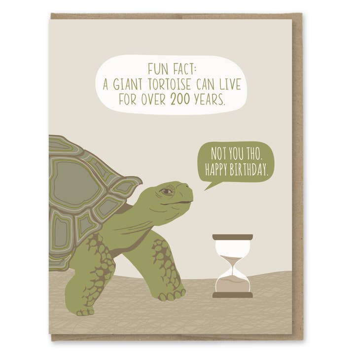 Tortoise Fact Birthday Card