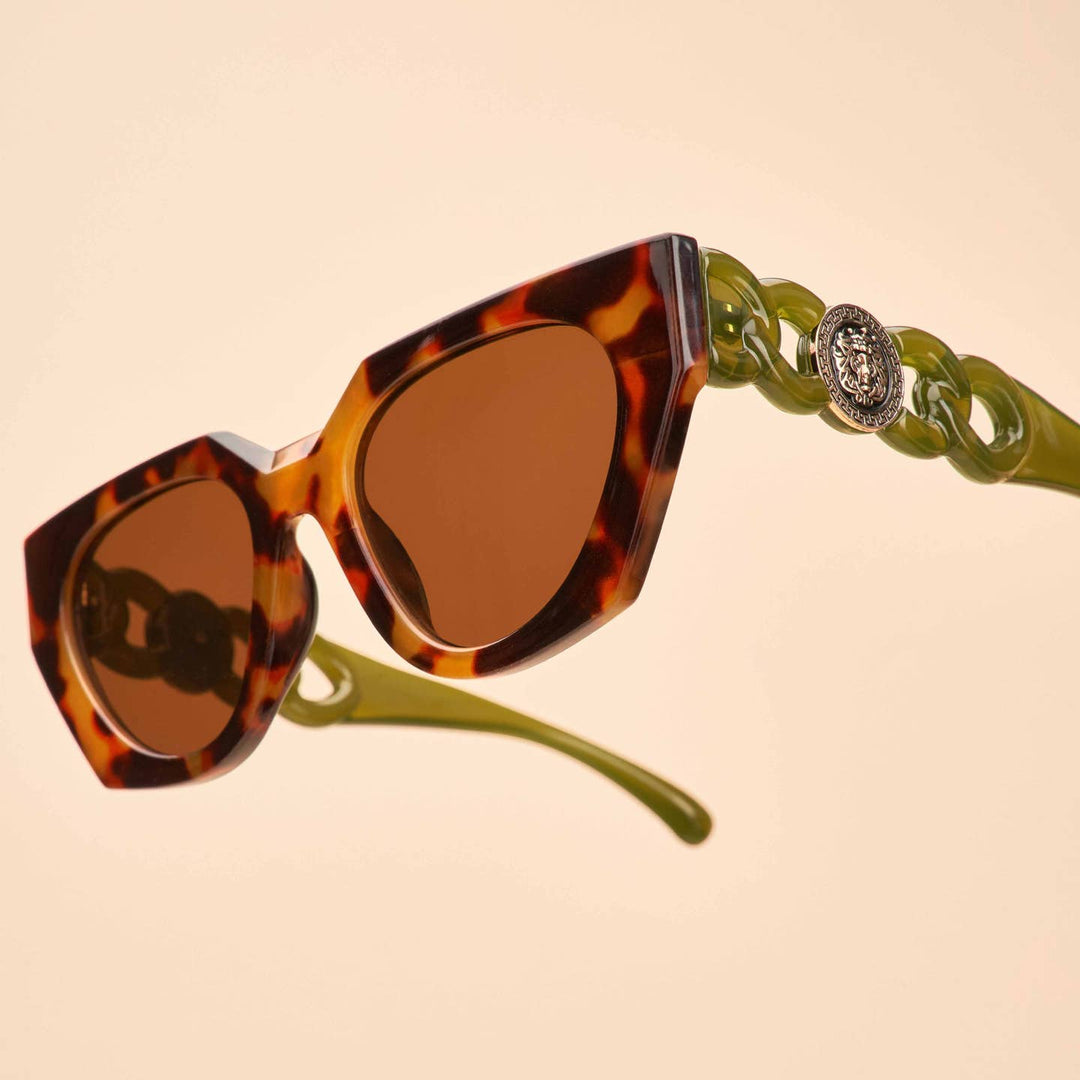 Zelia Luxe Sunglasses - Tortoiseshell/Olive