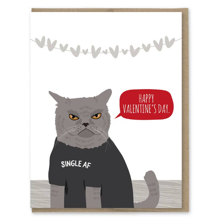 Single AF Valentine Greeting Card - Just Fabulous Palm Springs