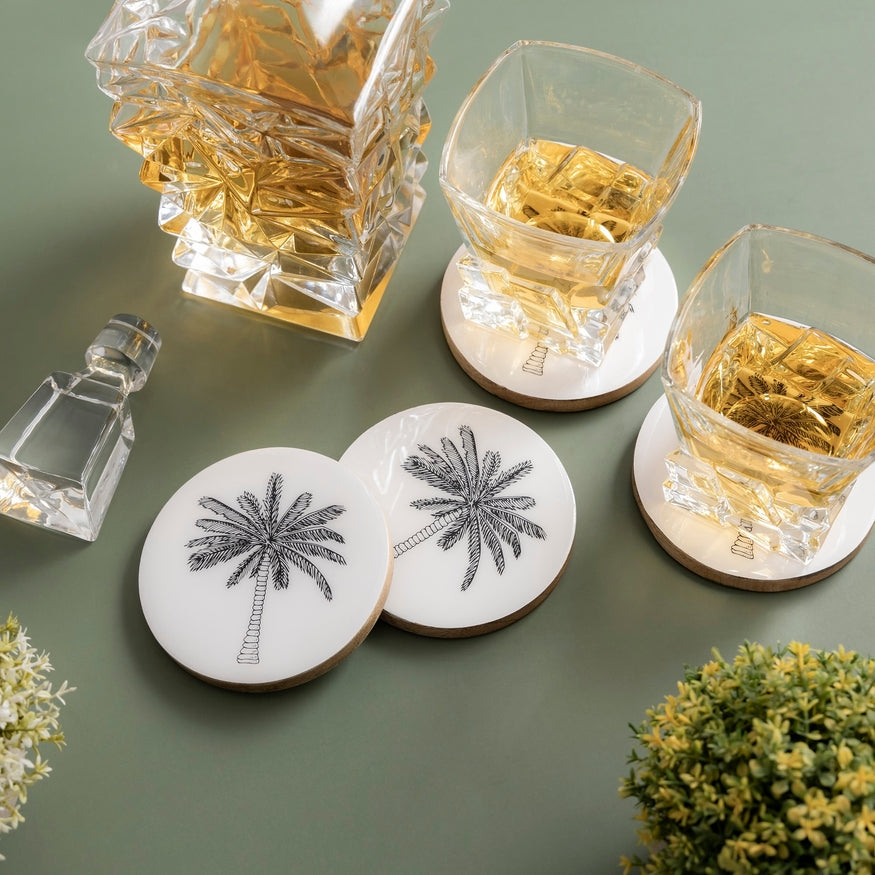 Mango Wood Coasters Set