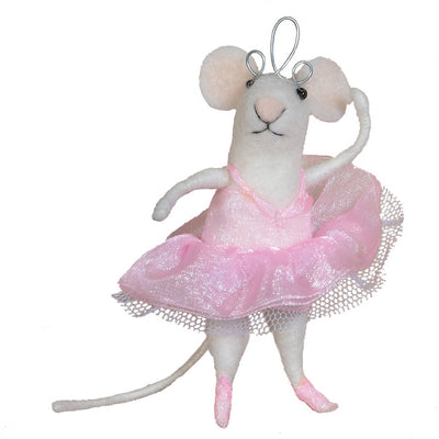 Ballerina Mouse Felt Ornament