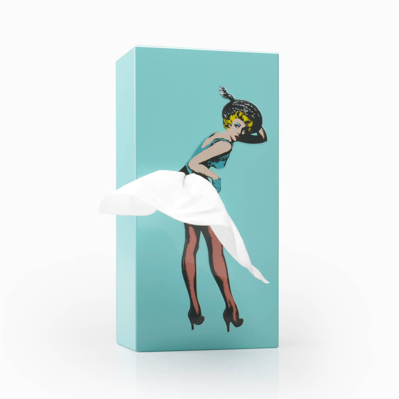 Flying Skirt Tissue Box - Mint