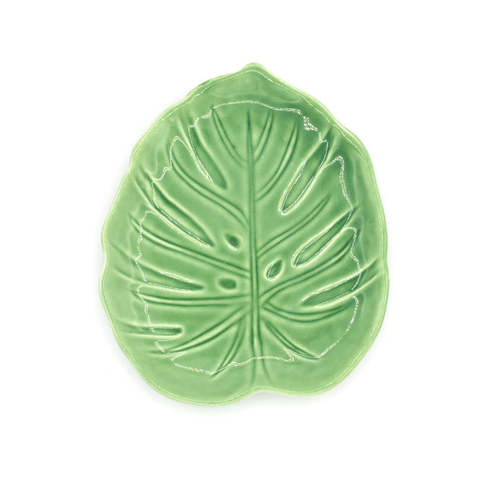 Palm Leaf Ceramic Dish