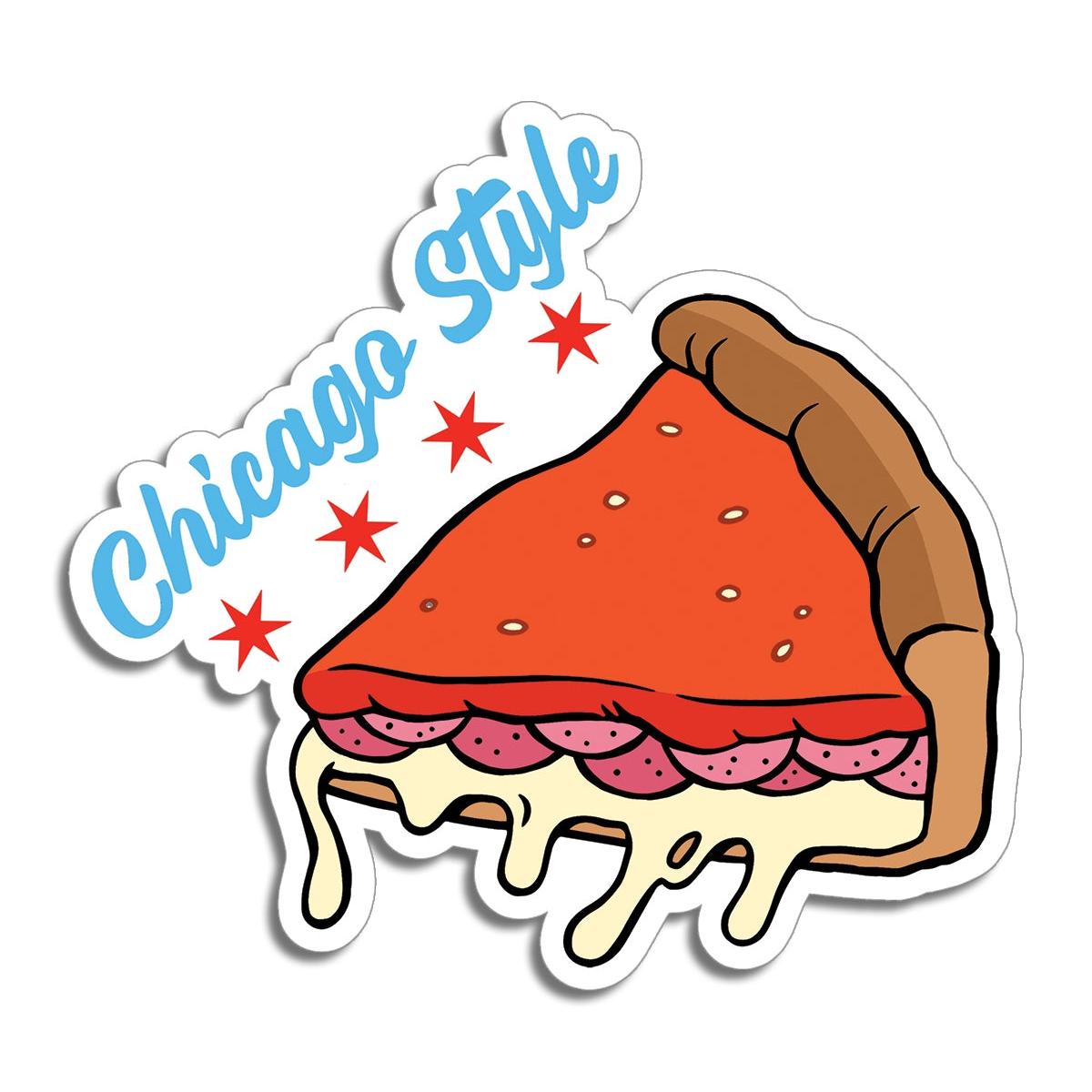 Die Cut Sticker: Chicago Style Pizza