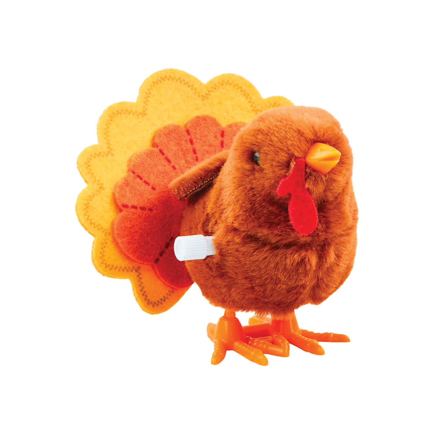 Fuzzy Tail Wind-Up Turkey Toy - Fan Tail