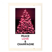 Peace Love Champagne Holiday Card