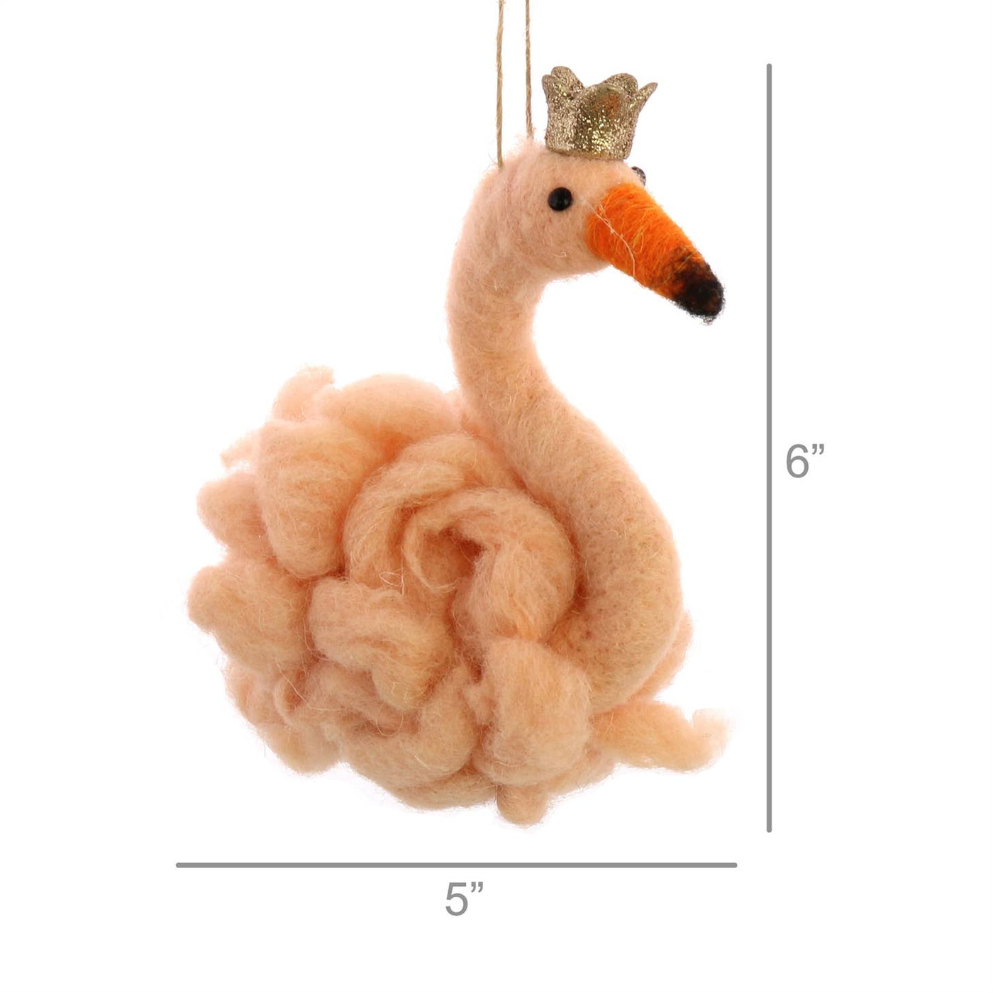 Longneck Bird Flamingo Felt Ornament