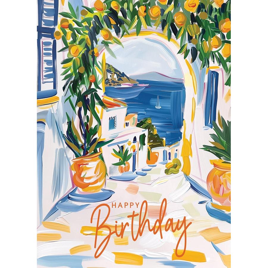Mediterranean Arch Birthday Card - Just Fabulous Palm Springs