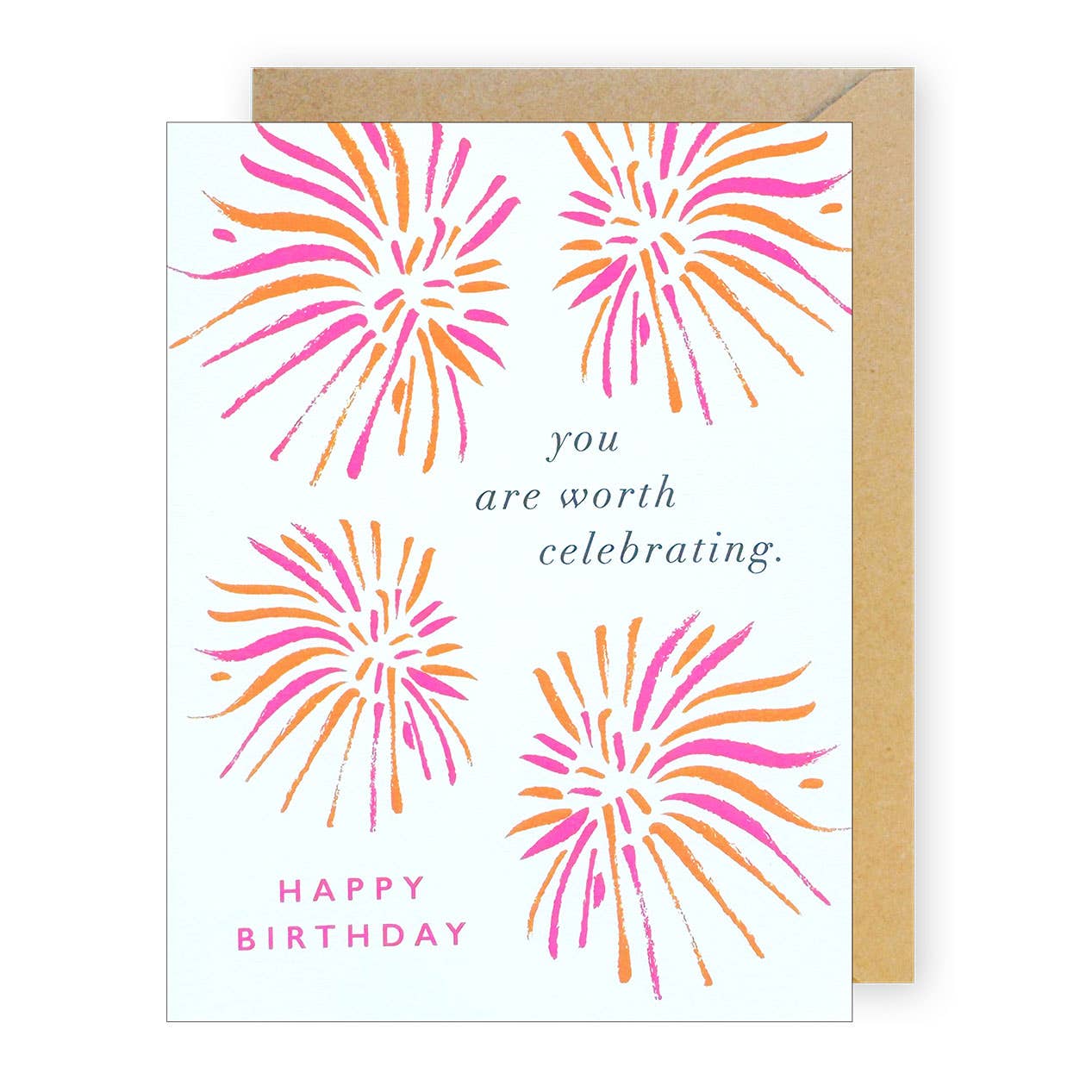 Bright Fireworks Birthday Card