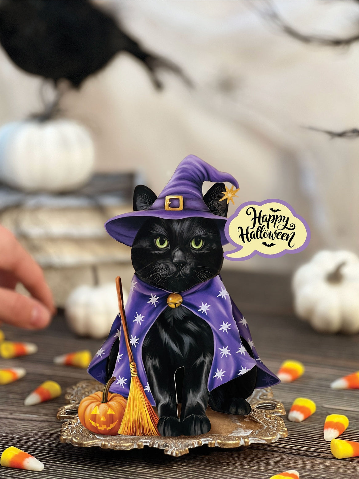 Mini Halloween Cat Pop Up Card