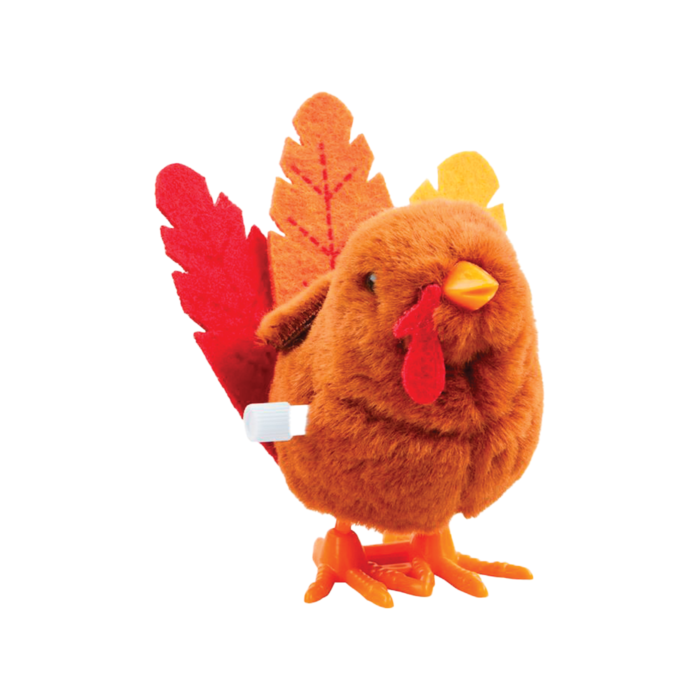 Fuzzy Tail Wind-Up Turkey Toy - Feather Tail