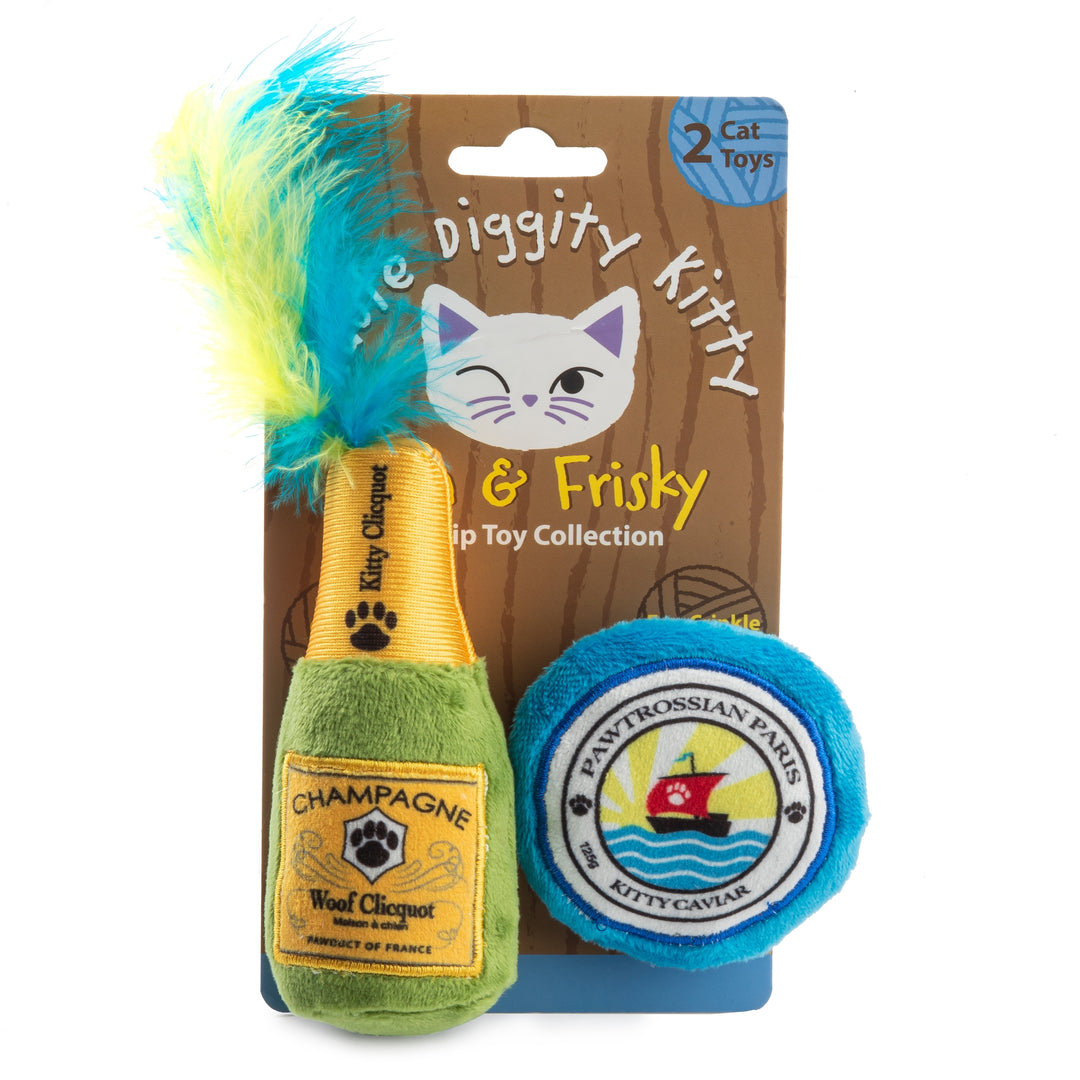 Kitty Clicquot Bottle & Caviar Catnip Toys