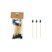 Bamboo Single Use Skewers With Tree Shaped Handles