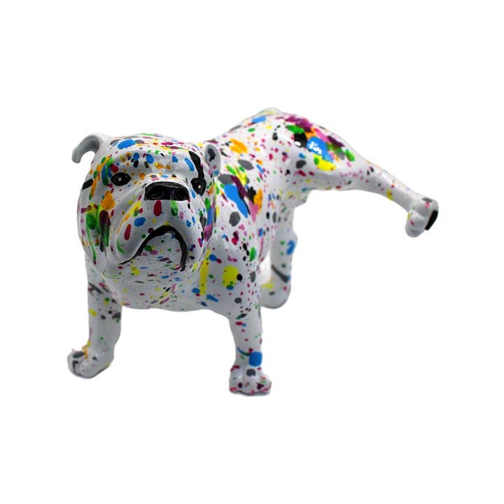 Splatter French Bulldog with Leg Up - 10" Long