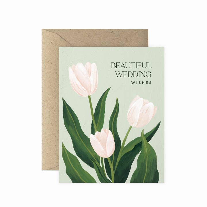 Tulips Wedding Wishes Greeting Card