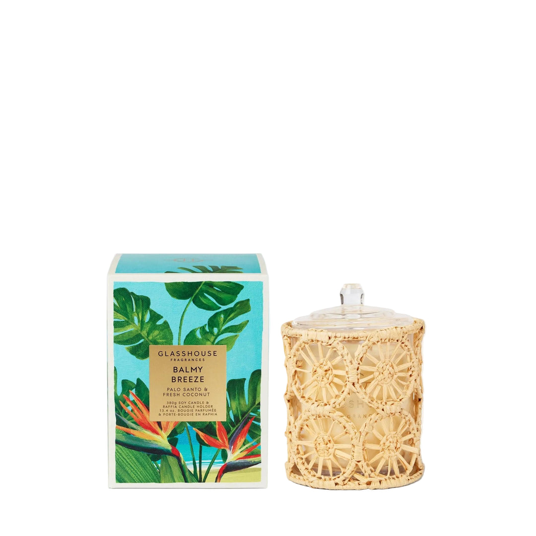 Glasshouse Fragrances Balmy Breeze 13.4 oz Triple Scented Candle