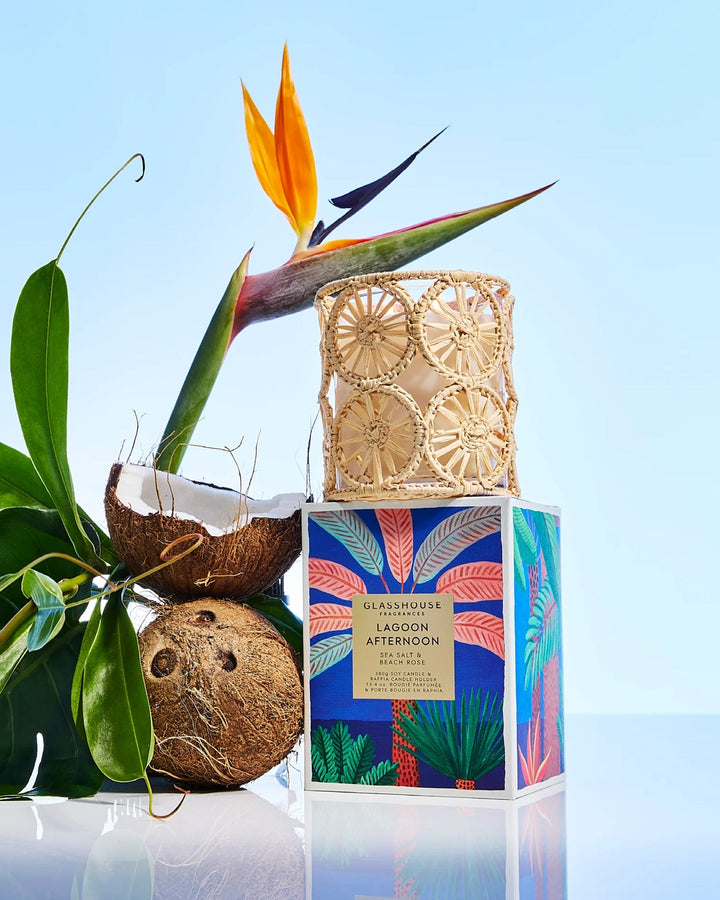 Glasshouse Fragrances Lagoon Afternoon 13.4 oz Triple Scented Candle