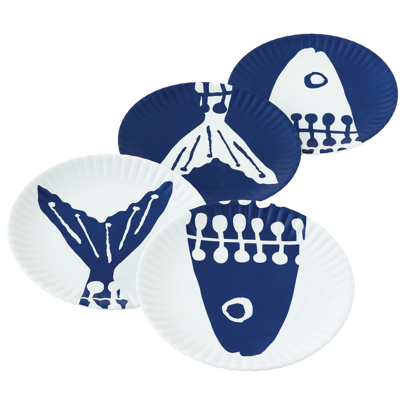 Heads Or Tails Fish "Paper" Plate Set