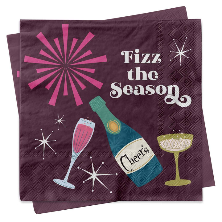 Fizz the Season Holiday Cocktail Napkins