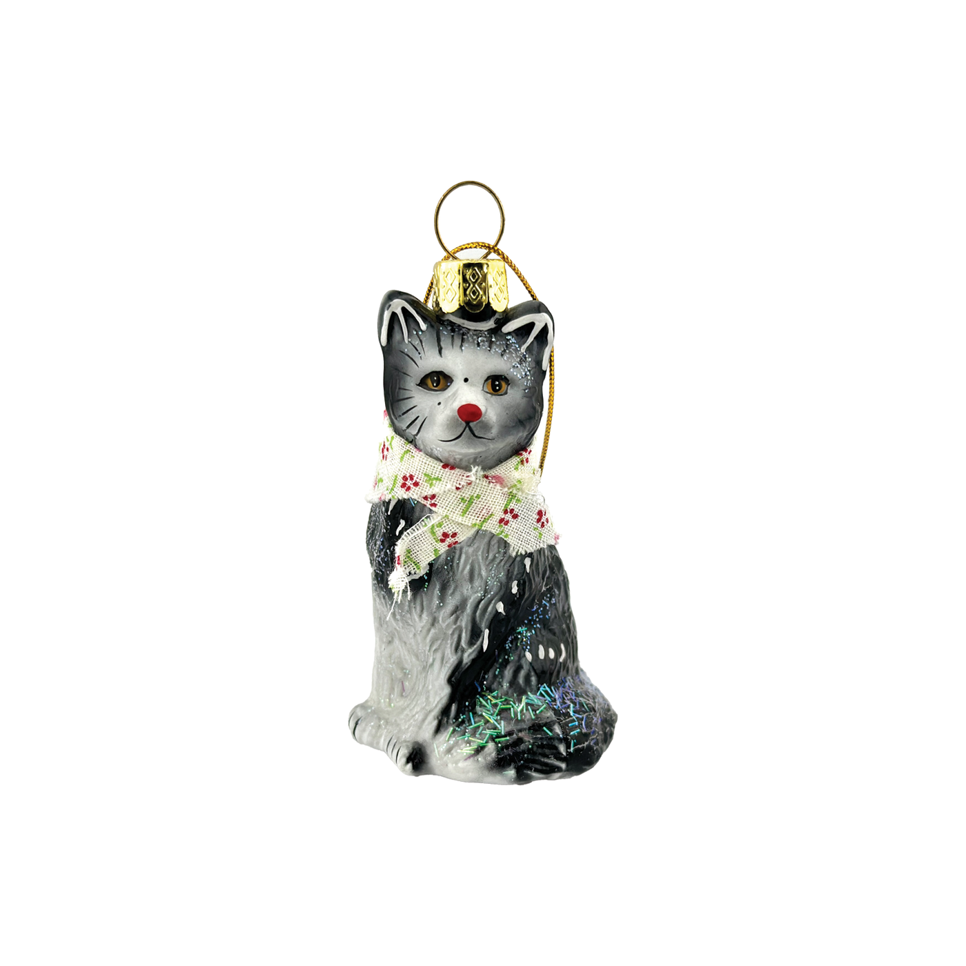 Kitten Ornament -Flower Scarf