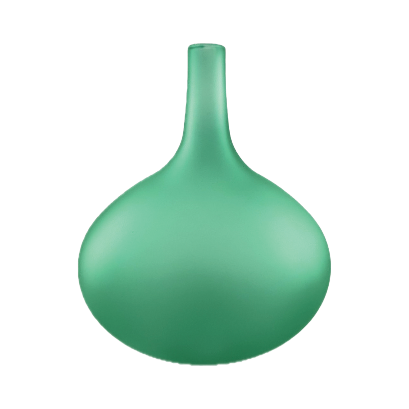 Frosted Colored Round Vase - Mint