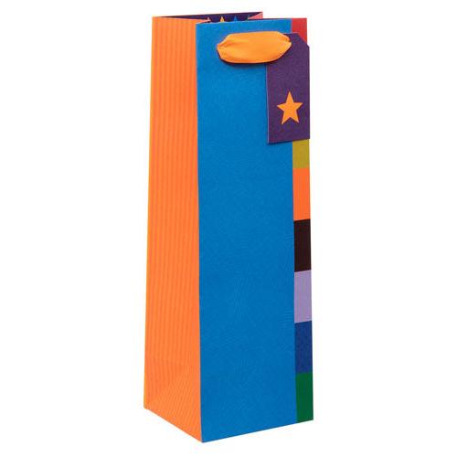 Blue & Orange Stars Bottle Bag