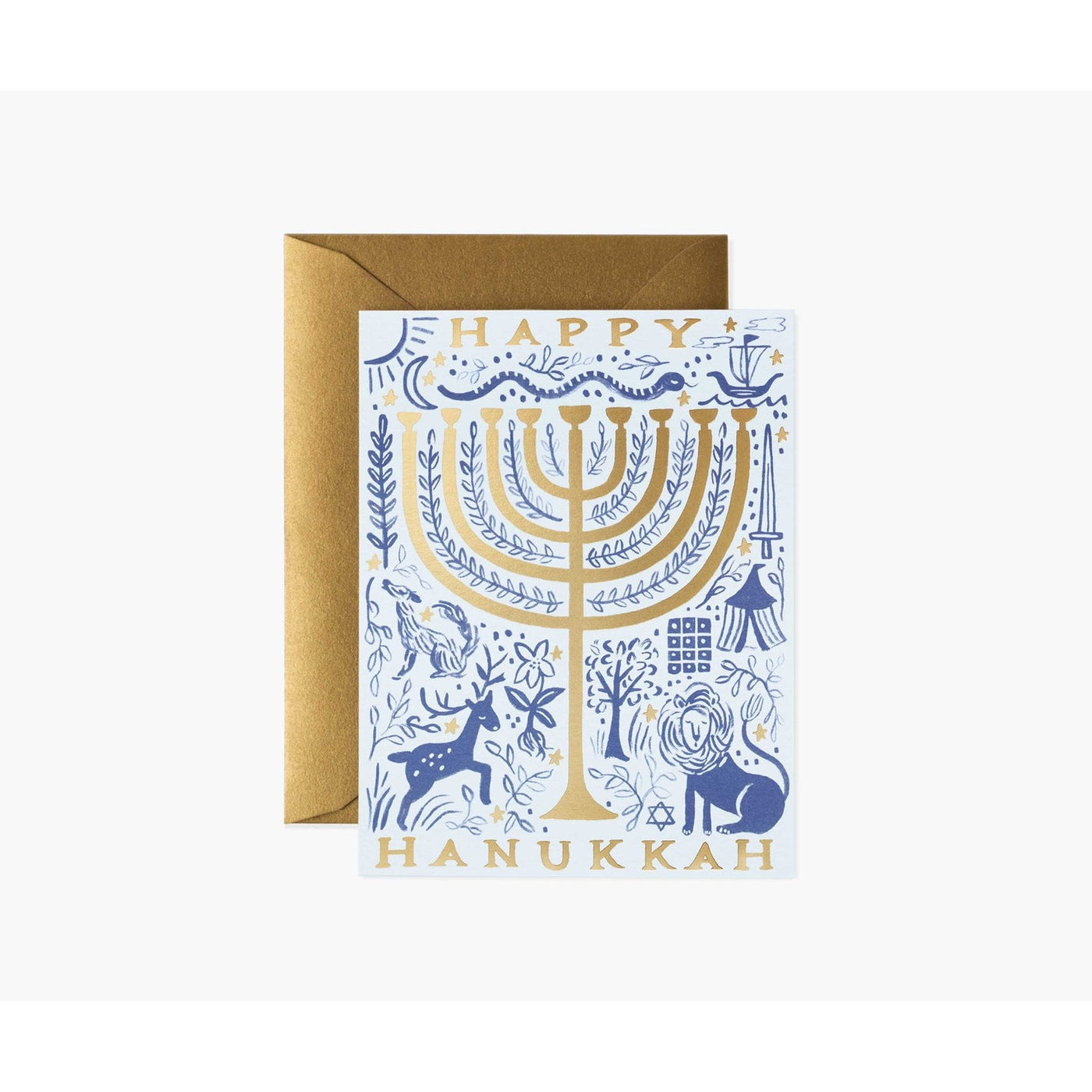 Twelve Tribes Hanukkah Menorah Holiday Card