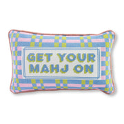Get Your Mahj On Needlepoint Pillow