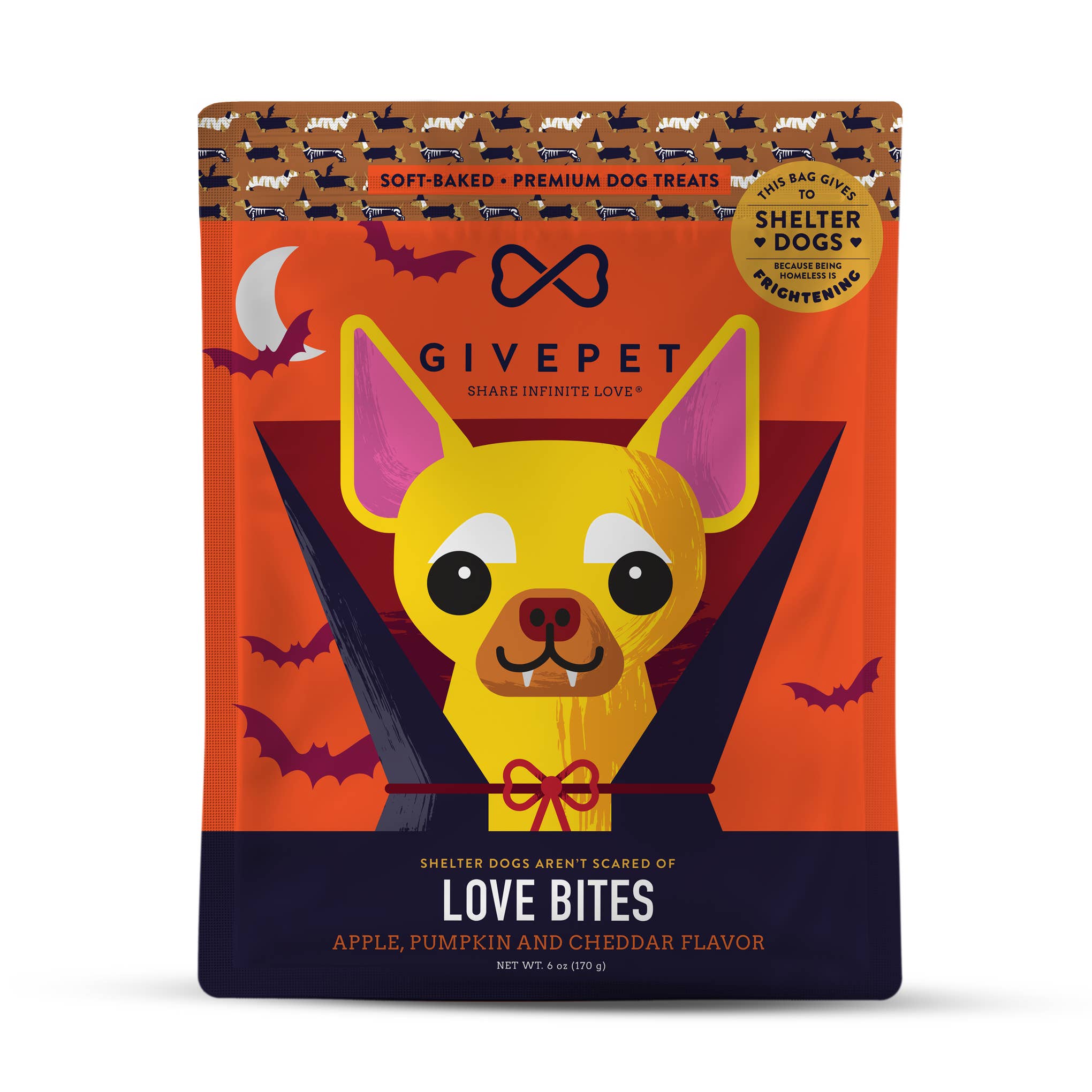 Love Bites Halloween Dog Treats Pumpkin & Cheddar
