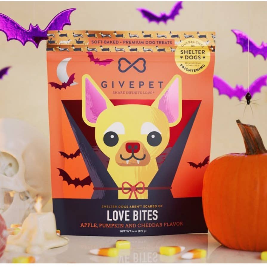 Love Bites Halloween Dog Treats Pumpkin & Cheddar