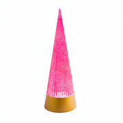 Swirling Glitter Cone Tree - Hot Pink