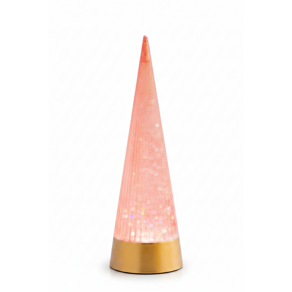 Swirling Glitter Cone Tree - Pink