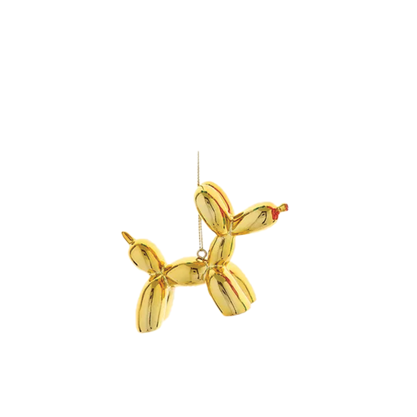 Shiny Balloon Dog Ornament - Gold