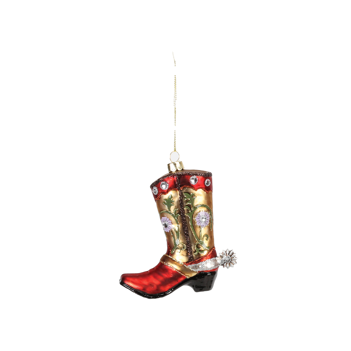 Cowboy Boot Ornament - Gold