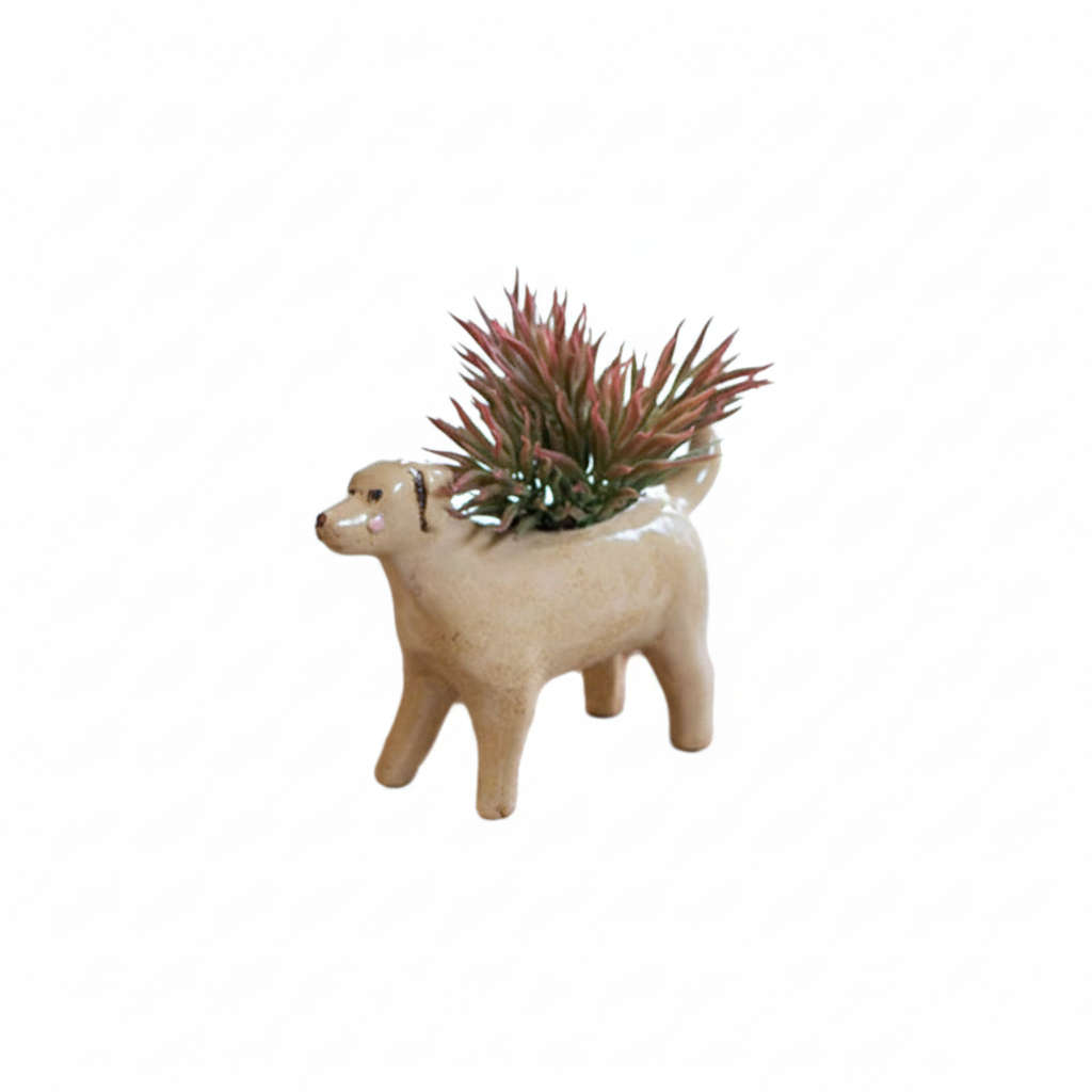 Ceramic Dog Planter - Golden Retriever
