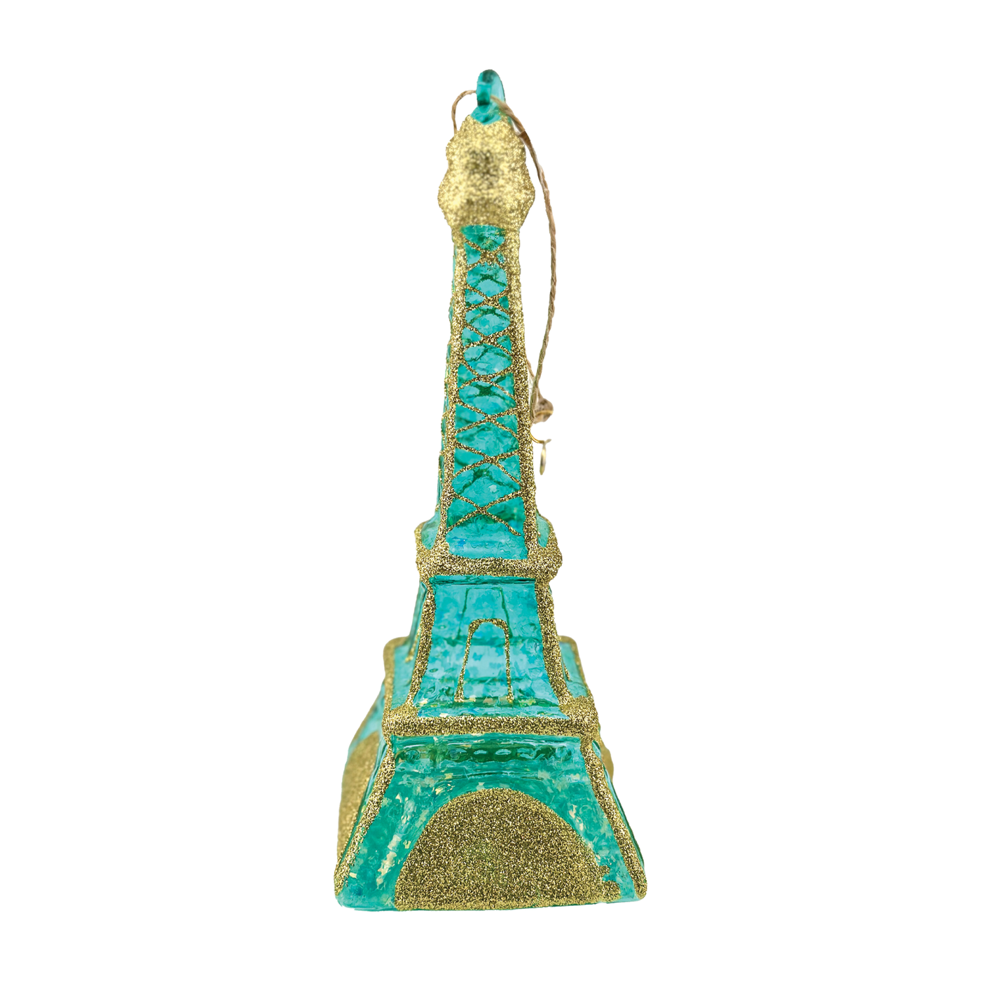 Rainbow Eiffel Tower Ornament - Blue-Green