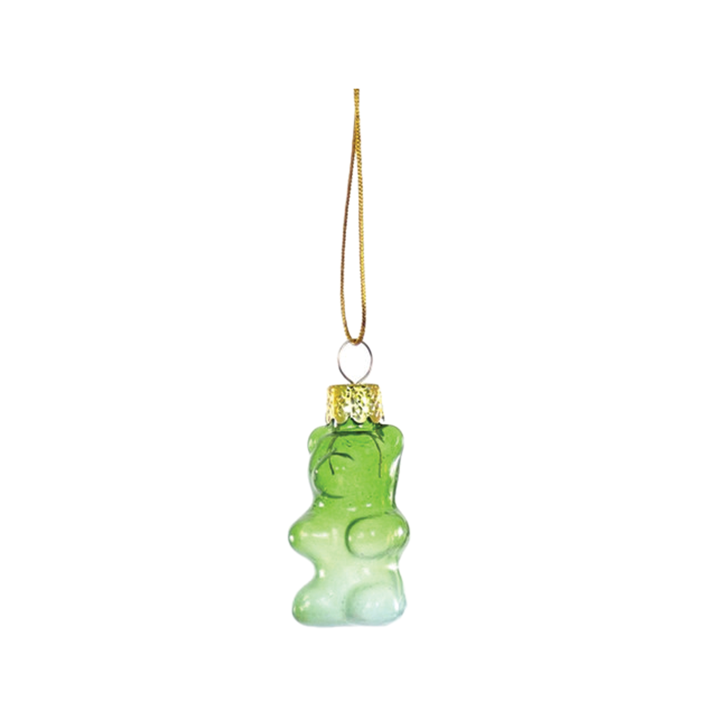 Two Tone Gummy Bear Ornament - Green & Light Blue