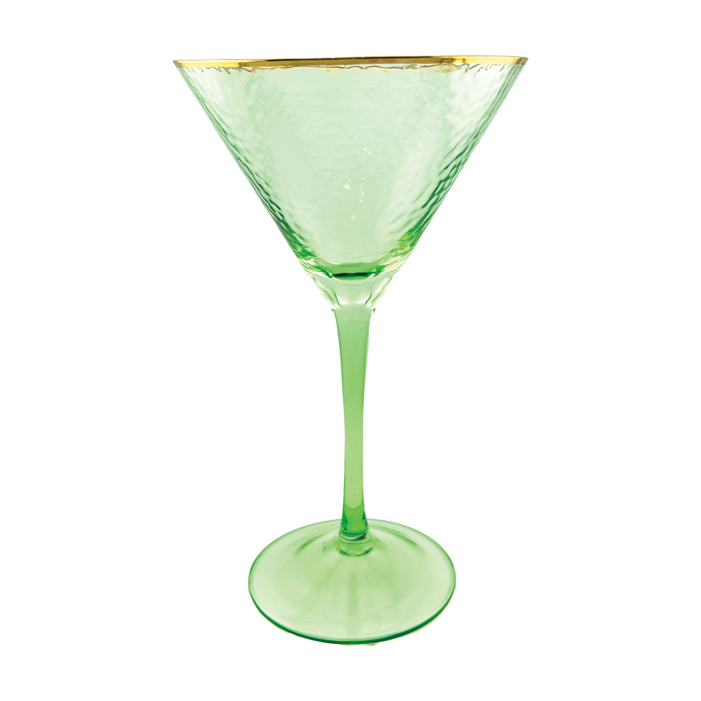 Rainbow Martini Glass - Green