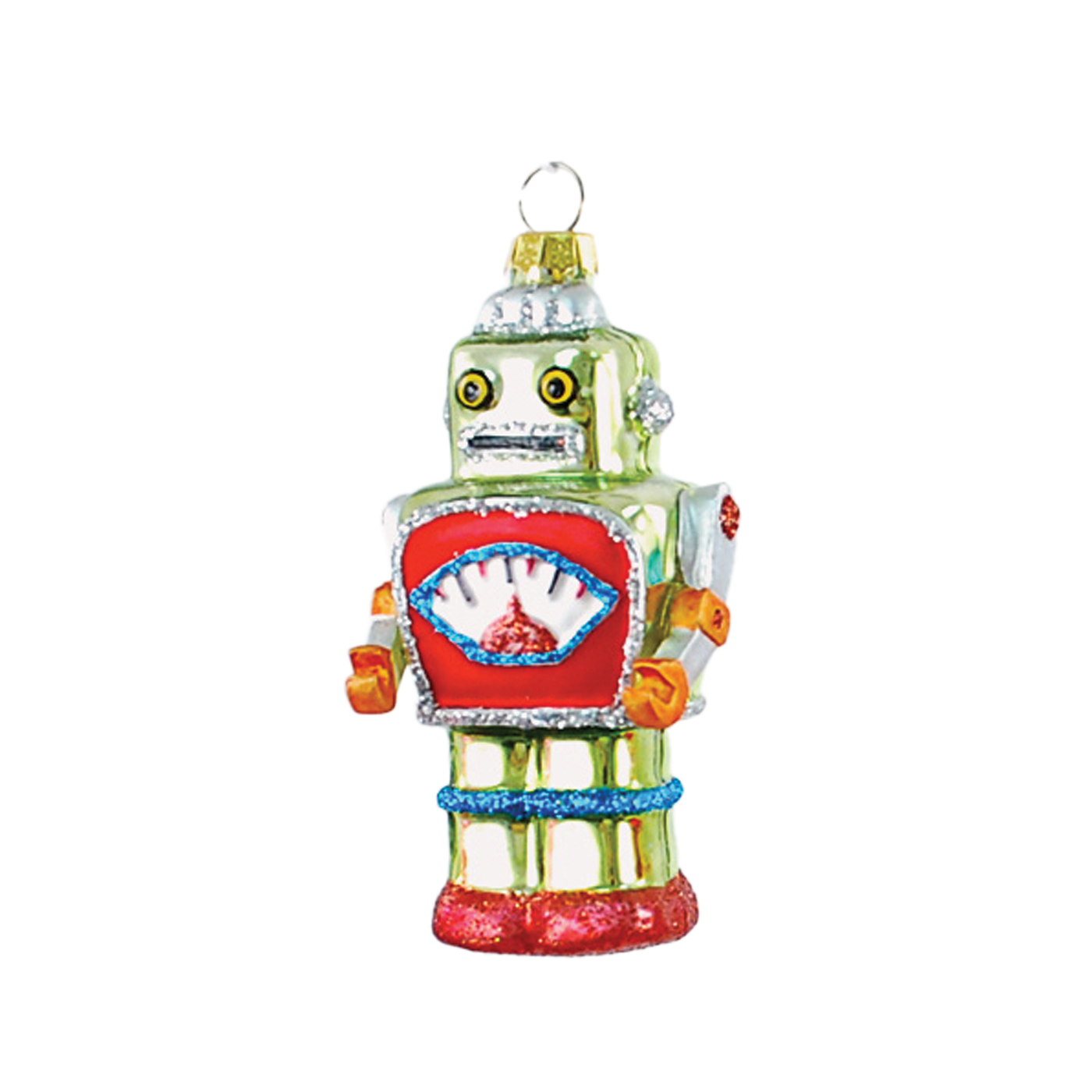 Mini Robot Ornament - Green