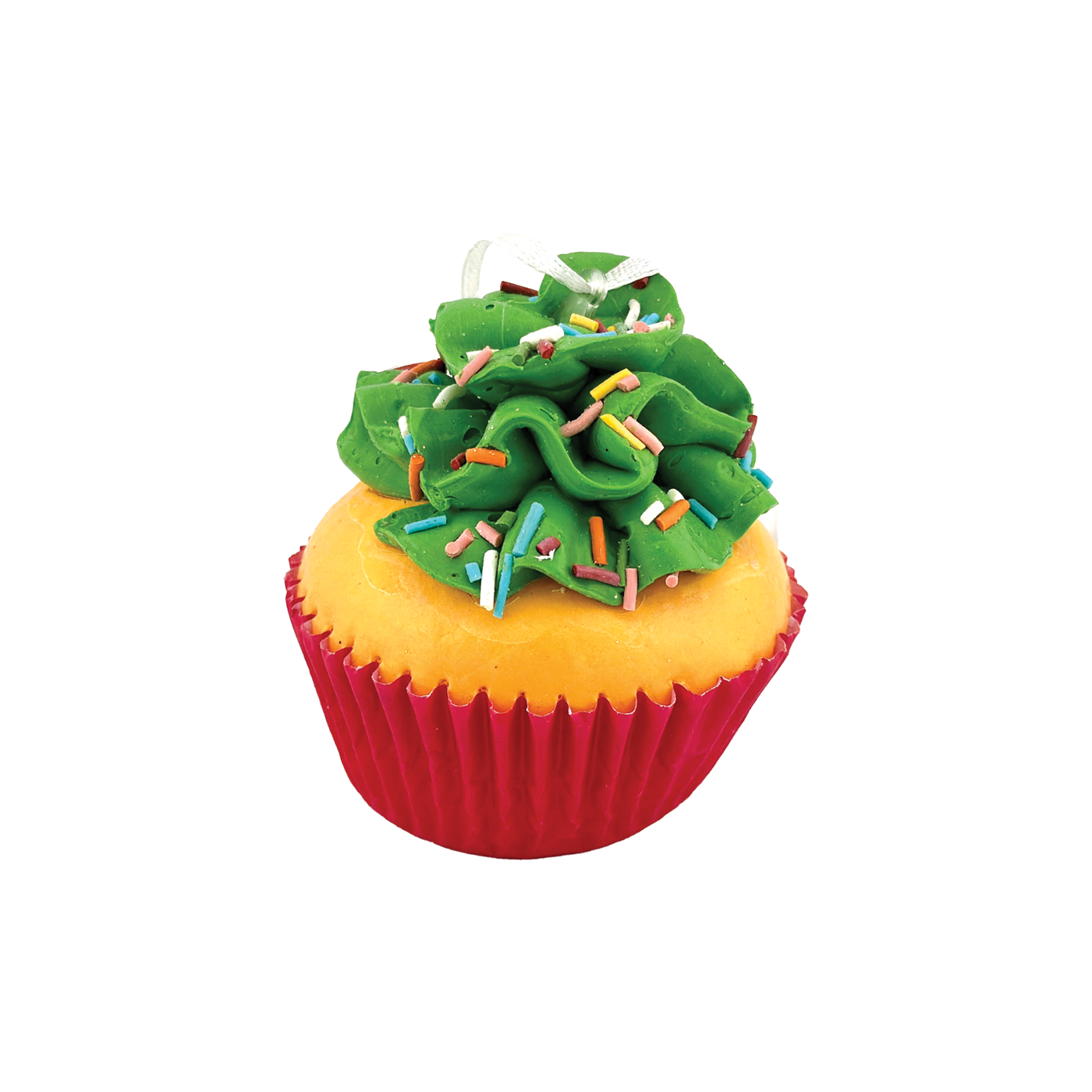 Foam Flower Cupcakes Ornament - Green With Sprinkles