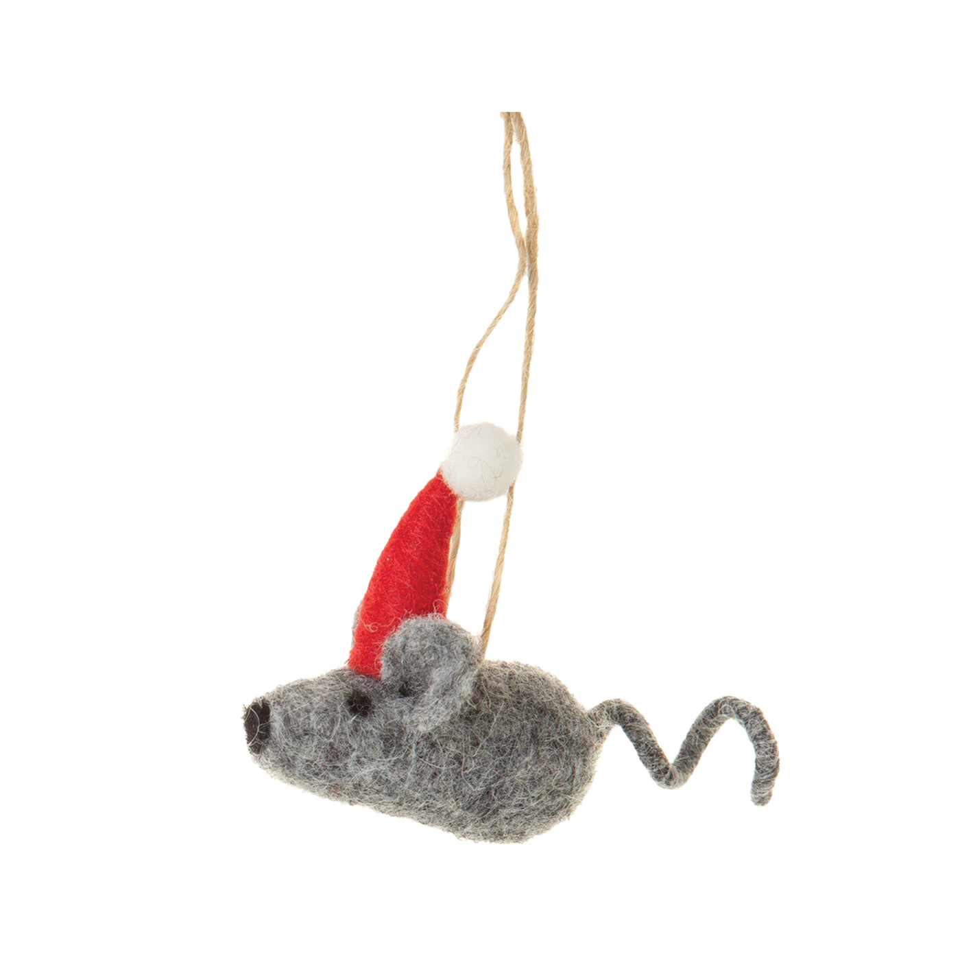 Felt Christmas Mouse Ornaments - Grey