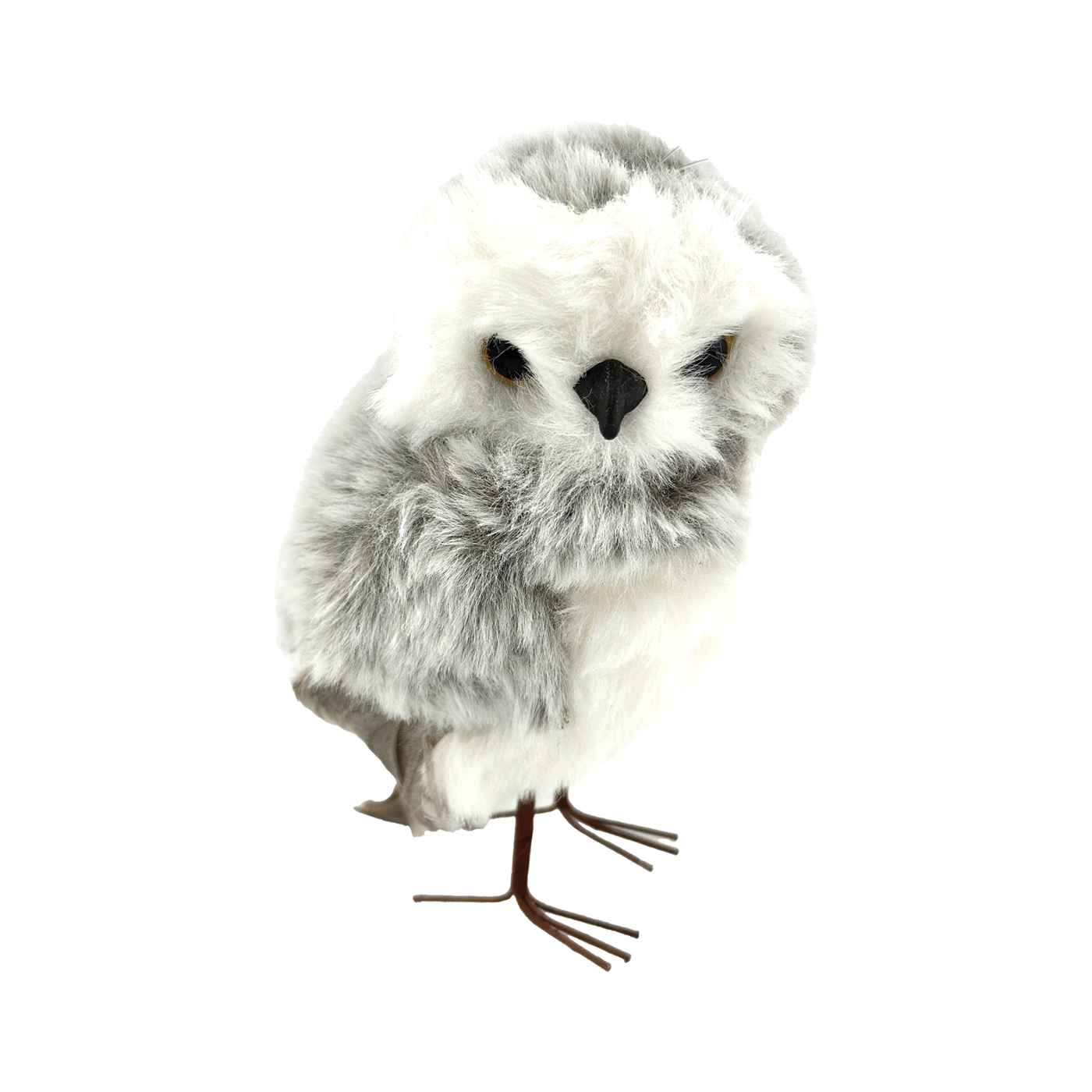 Arctic Owl Ornament - Grey White