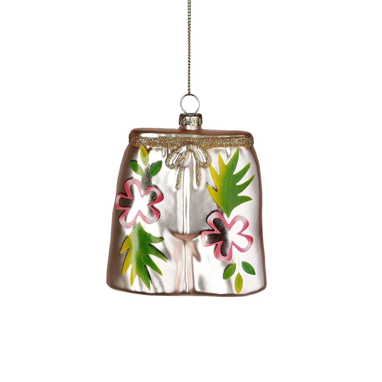 Swim Trunk Ornament - White