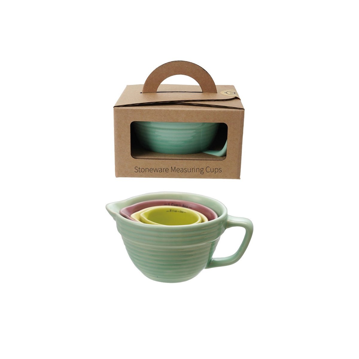 Stoneware Batter Bowl Measuring Cups